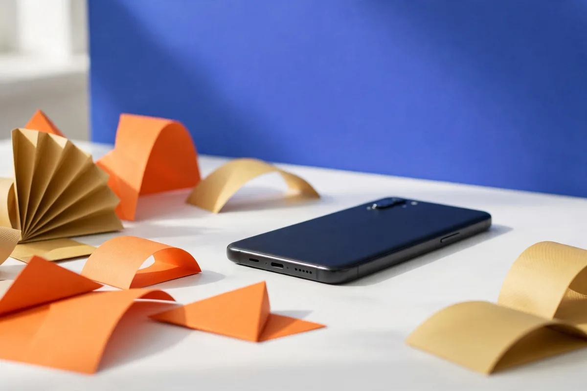 A phone face down on a desk